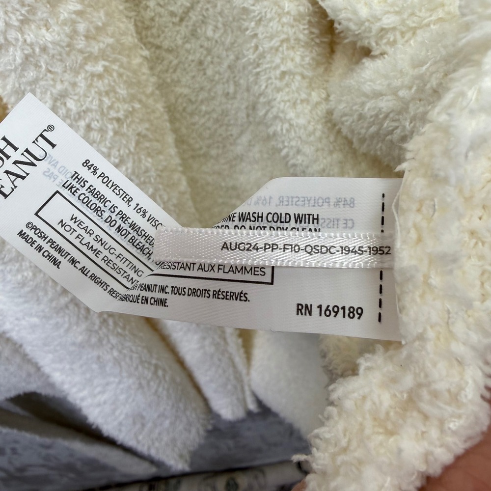 NWT Posh Peanut Women Plush Spa Robe Teddy Fleece Loungewear XL Bamboo Soft Girl - Picture 5 of 12